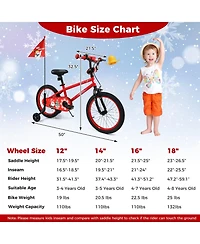 Slickblue Kids Ride On Bike with Music and Flag, Adjustable Toddler Bicycle