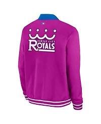 Nike Men's Purple Kansas City Royals 2026 Connect Authentic Collection Relaxed Full-Zip Bomber Jacket