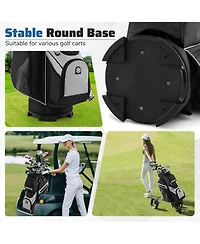 Gymax Golf Cart Bag Molded Lock Top Golf Bag w/14-Way Full Length Dividers 11 Pockets