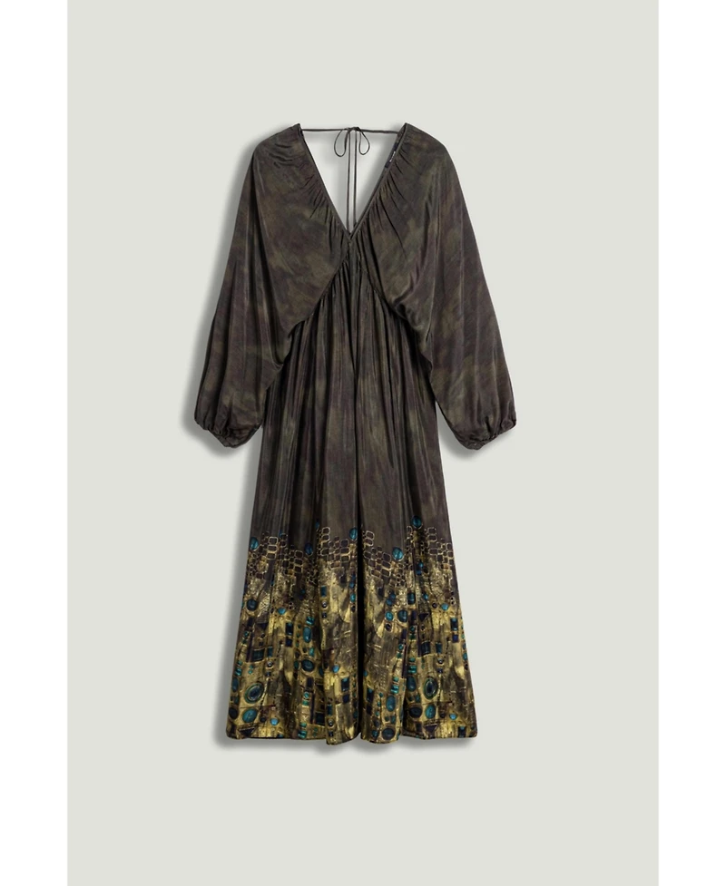 Nocturne Women's Printed Long Sleeve Maxi Dress