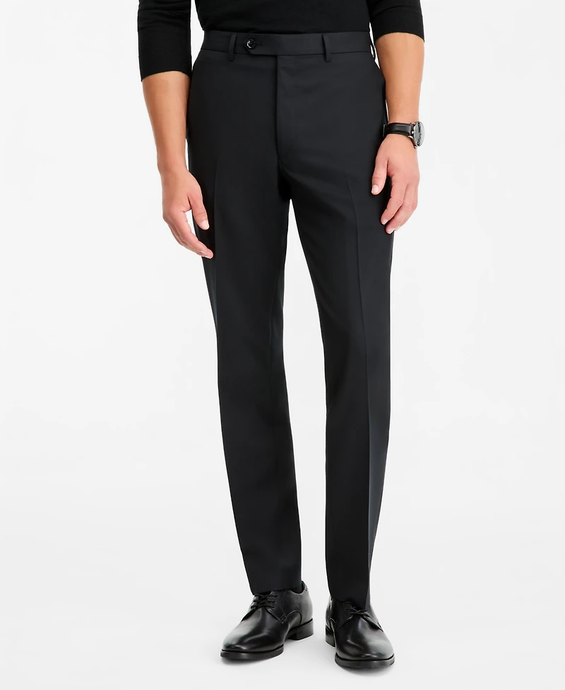 The Men's Store Men's Modern-Fit Black 100% Wool Suit Separate Pants, Macy's Exclusive