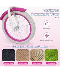 Slickblue Kids Bike with Basket and Streamers