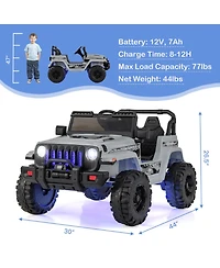 Slickblue Kids 12V Ride On Jeep with 2.4G Remote Control, Electric Car Toy