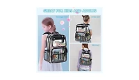 Urbanmax Clear Backpack for School Girls, Heavy Duty Tpu Transparent Stadium Events Approved, Bookbag