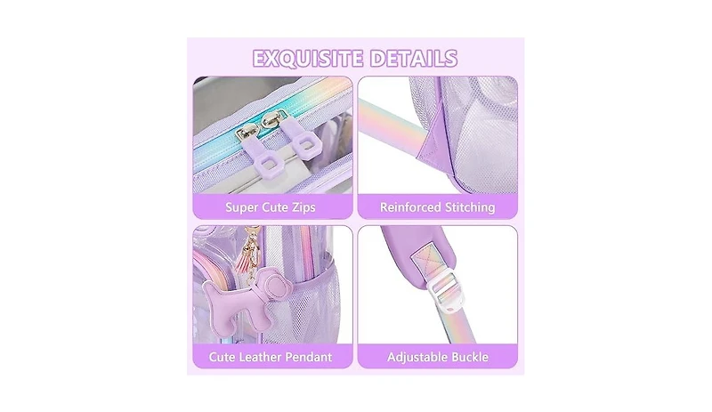 Urbanmax Clear Backpack for School Girls, Heavy Duty Tpu Transparent Backpack Stadium Events Approved, Clear Bookbag