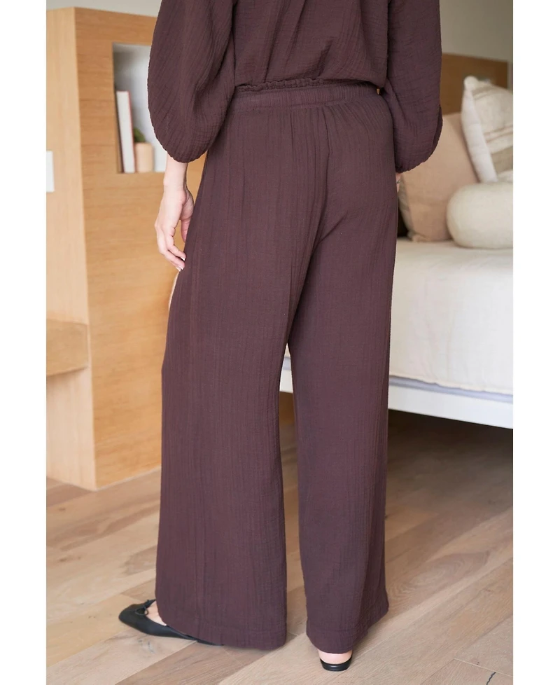 Ocean+Main Women's Gauze Palazzo Pant