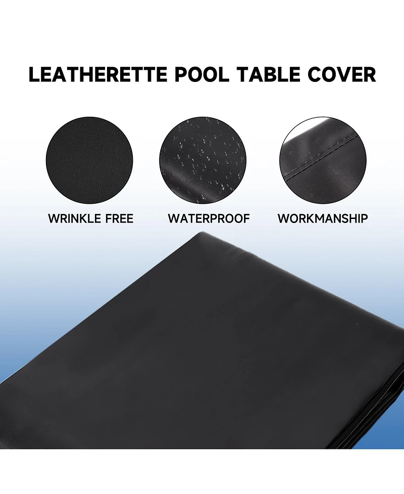 Gse Games & Sports Expert 7' Heavy Duty Leatherette Pool Table Covers, Waterproof Tearproof Cover for