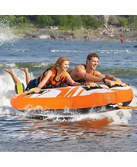 Mecale 1-2 Rider Towable Tube for Boating 340 lbs with Rear Fins