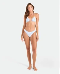 Volcom Womens Floral Print V Neck Bikini Top Pull On Bottoms
