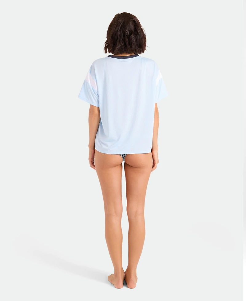 Volcom Women's Crewneck Short-Sleeve Swim Cover-Up Jersey