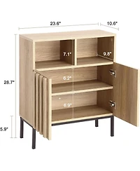 gaomon Buffet Cabinet Sideboard with Adjustable Shelves and Iron Legs Modern Industrial Storage Accent