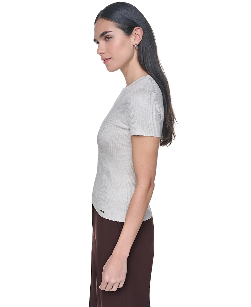 Calvin Klein Women's Crewneck Short-Sleeve Sweater Top