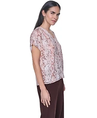 Calvin Klein Women's V-Neck Short-Sleeve Blouse