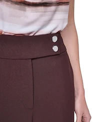 Calvin Klein Women's Mid Rise Wide Leg Pants
