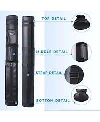 Gse Games & Sports Expert 2x2 Oval Hard Billiard Pool Cue Stick Carrying Case, Accessories