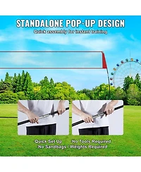 Mecale Adjustable Freestanding Volleyball Training Net with Carry Bag