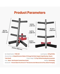 Mecale L Frame Weight Plate Rack for 2 Inch Plates 500 lbs Capacity
