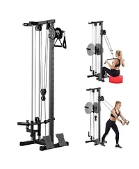 Mecale 3 in 1 Wall Mount Lat Pulldown Machine with 18 Height Levels