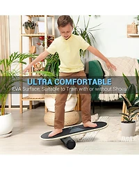 Sportneer Balance Board 7 Modes Wobble Board Adjustable Stoppers Balance Trainer Surf Trainer Physical Therapy with Roller and 2.8 Inch Ball