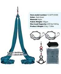 Mecale Aerial Silk Yoga Swing with Full Rigging Hardware
