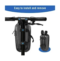 Aoligeijs Electric Scooter Handlebar Bag Waterproof Hard Shell Storage Bag for Bikes Scooters Front Hanging Travel Organizer 3L Capacity