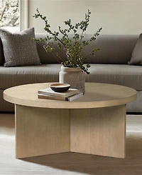 Martha Stewart Collection Sadie 36" Wood Round Coffee Table