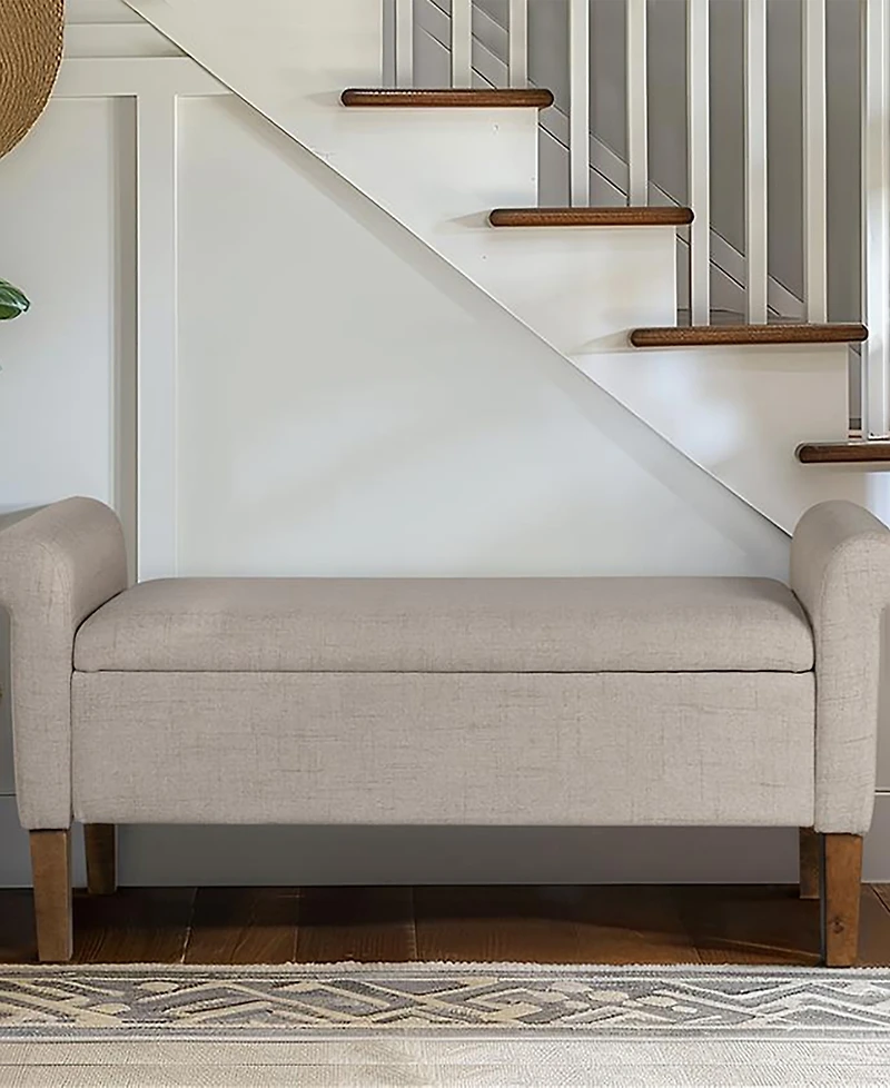 510 Design Aubrey 46" Upholstered Storage Bench