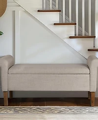 510 Design Aubrey 46" Upholstered Storage Bench