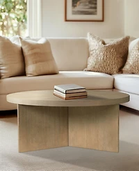 Martha Stewart Collection Sadie 36" Wood Round Coffee Table