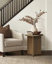 Martha Stewart Collection Sadie 22" Wood Round Accent Table