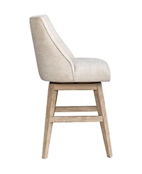 Martha Stewart Collection Winfield 38" Upholstered Fabric Swivel Counter Stool