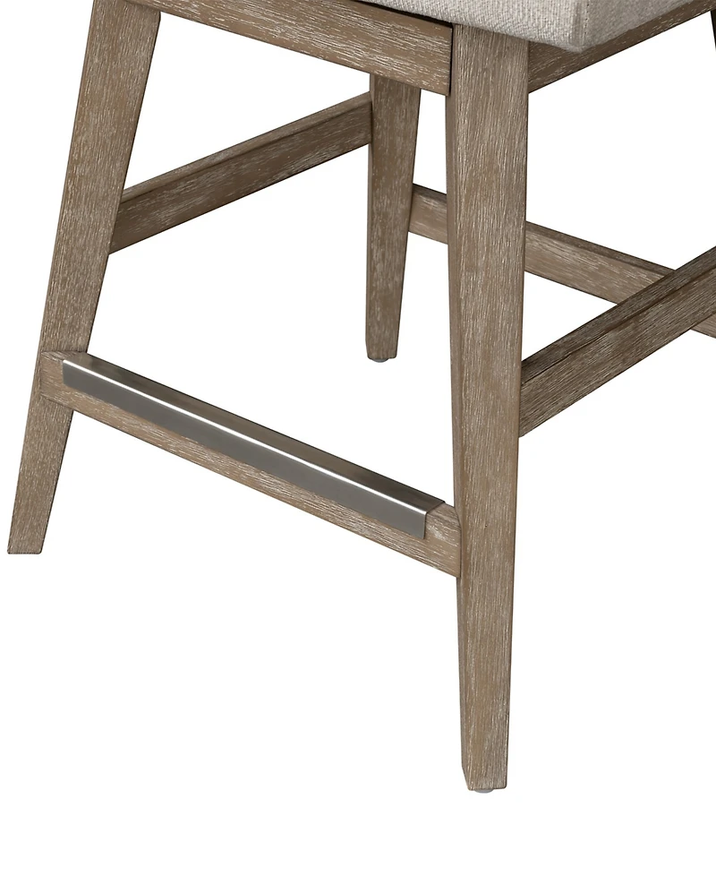 Martha Stewart Collection Winfield 38" Upholstered Fabric Swivel Counter Stool