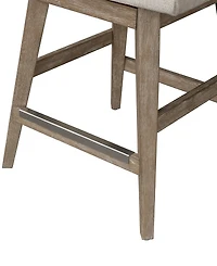 Martha Stewart Collection Winfield 38" Upholstered Fabric Swivel Counter Stool