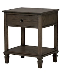 Madison Park Signature Victoria 24" One-Drawer Wood Bedside Table