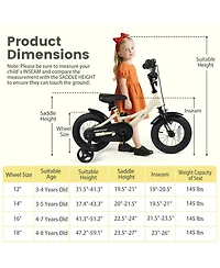Slickblue Kids Bicycle Sport Style with Detachable Training Wheels Bike