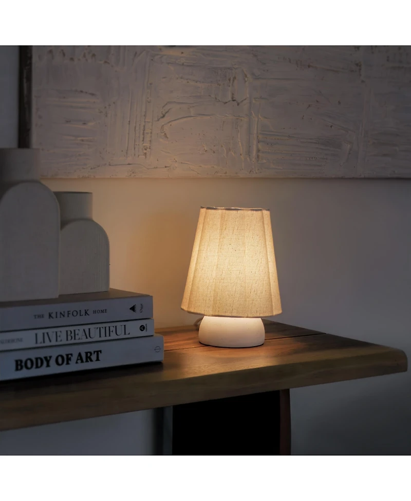 Brightech Ceramic Small Led Desk Lamp with Fabric Shade