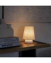 Brightech Ceramic Small Led Desk Lamp with Fabric Shade