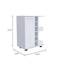 flynama Bar Cart with 2 External Shelves