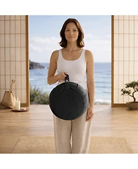 Node Fitness Zafu Meditation Cushion, 15" Round Yoga Pillow