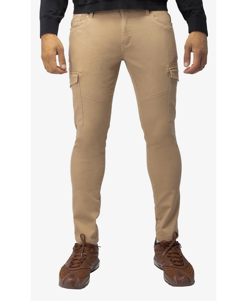 X-Ray Men's Slim Fit Commuter Chino Pant with Cargo Pockets