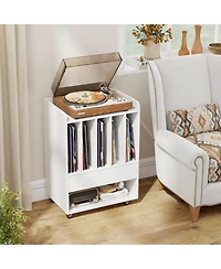 Sugift Record Player Stand Turntable Stand with Drawer and Record Holder