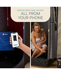 LifePro Sauna Steamer Machine 2.6L with Remote & App Control - 1200W Portable Steam Sauna Generator for Tent or Steam Room