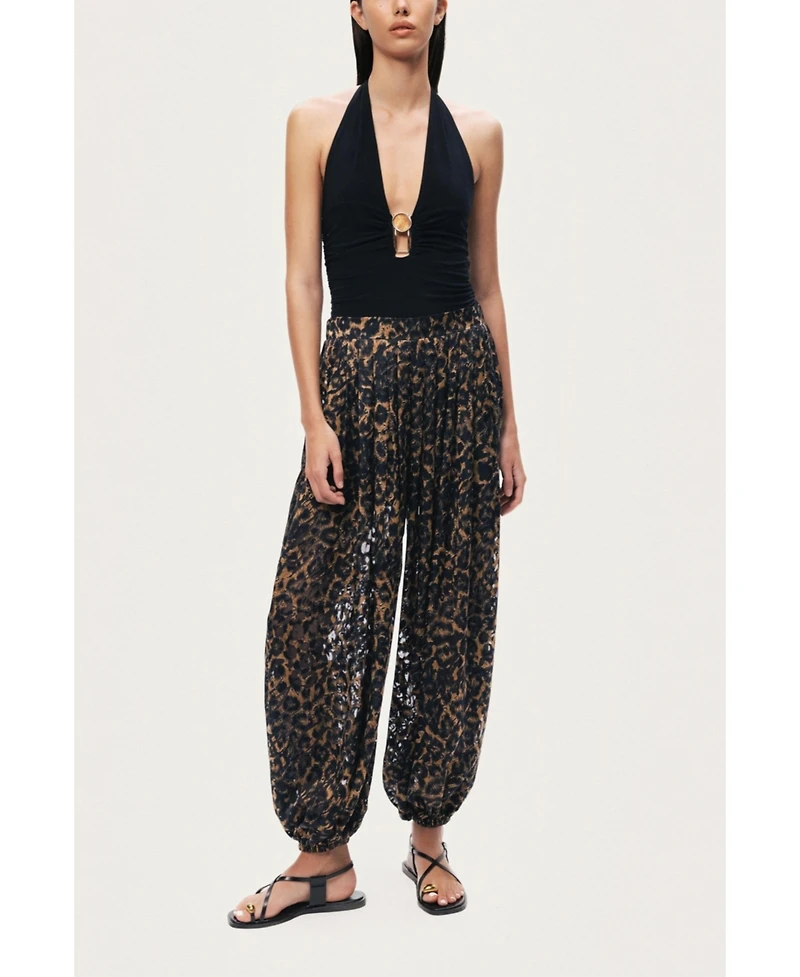 Nocturne Women's Deep V Halter Detail Blouse