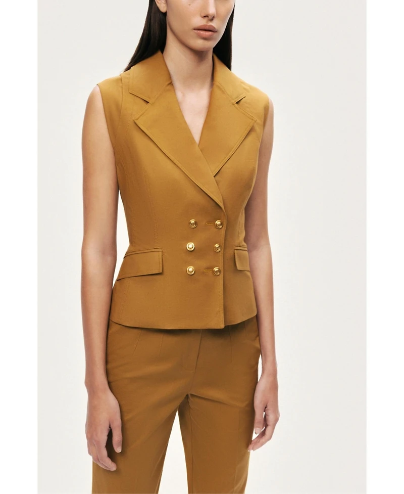 Nocturne Women's Tailored Double-Breasted Vest