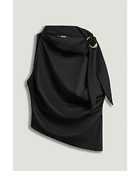 Nocturne Women's Asymmetric Buckle-Detail Blouse