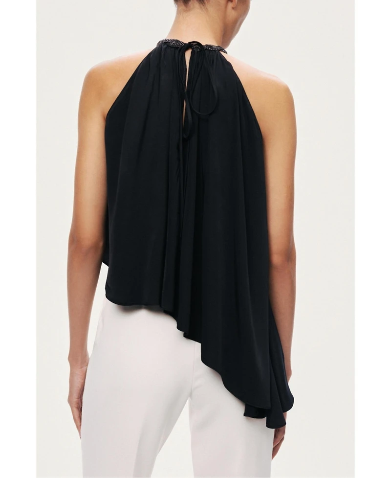 Nocturne Women's Embellished Halter Blouse