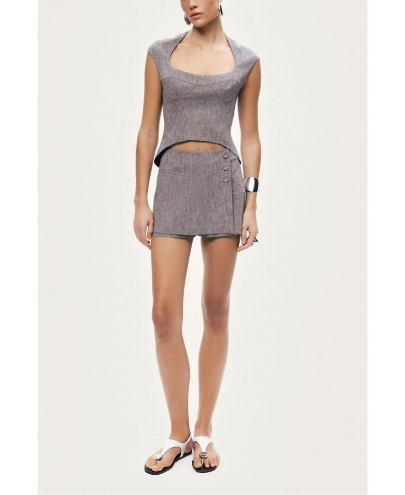 Nocturne Women's Open-Back Tailored Top