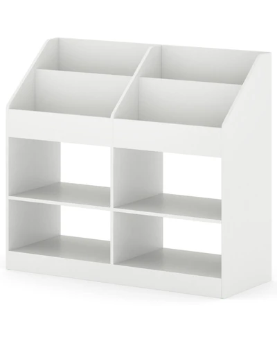 Sugift 3-Tier Kid's Bookshelf Toy Storage Organizer with Display Rack and 4 Compartments