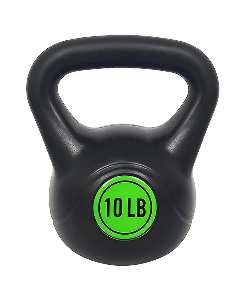 BalanceFrom Fitness Home Gym Vinyl Coated Solid Cast Iron Kettlebell Weight Set