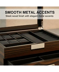 Yigii Executive Unisex Wood Valet Sunglasses Storage